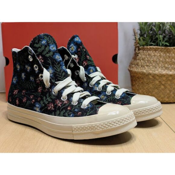 Converse Chuck 70 Black Floral Tapestry High Top Sneakers Women's 10 NIB - Picture 3 of 14